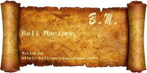 Bell Mariann névjegykártya